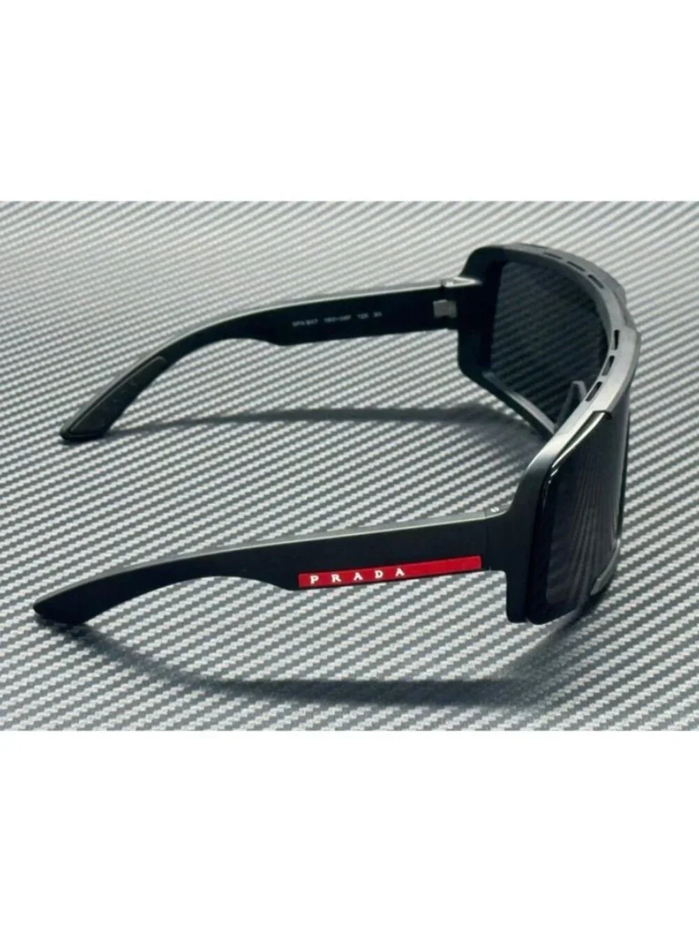 New PRADA LINEA ROSSA Men  Matte Black Sunglasses 70-21-125